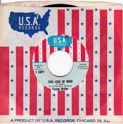 Carole Waller -  This Love Of Mind  / Stop And Get A Hold Of Myself / - U.S.A. 863 DJ 