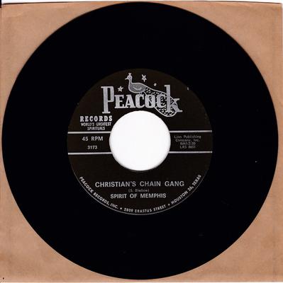 Spirit Of Memphis - Voo-Doo-Ism / Christian's Chain Gang - Peacock Records 3173 