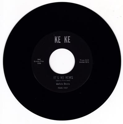 Melvin Davis - It's No News / Wedding Bells - Ke Ke 924G-1007