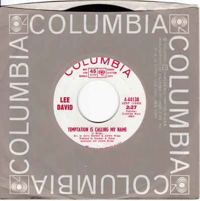 Lee David - Temptation Is Calling My Name / (I Feel A ) Cold Wave Coming On - Columbia 44138 DJ