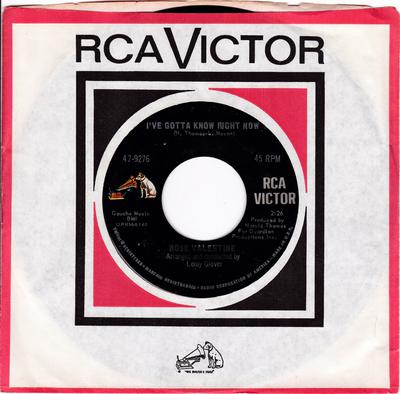 Rose Valentine - I've Gotta Know Right Now / When The Heartaches End - RCA Victor 47-9276