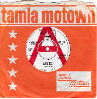 Miracles - Oo Baby Baby / All That's Good - Tamla Motown TMG 503 DJ