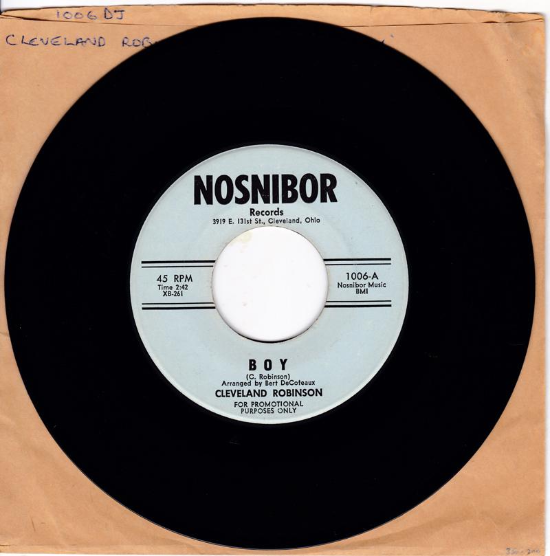 Cleveland Robinson - Boy (2:42) / Let It Be Me - Nosnibor1006 
