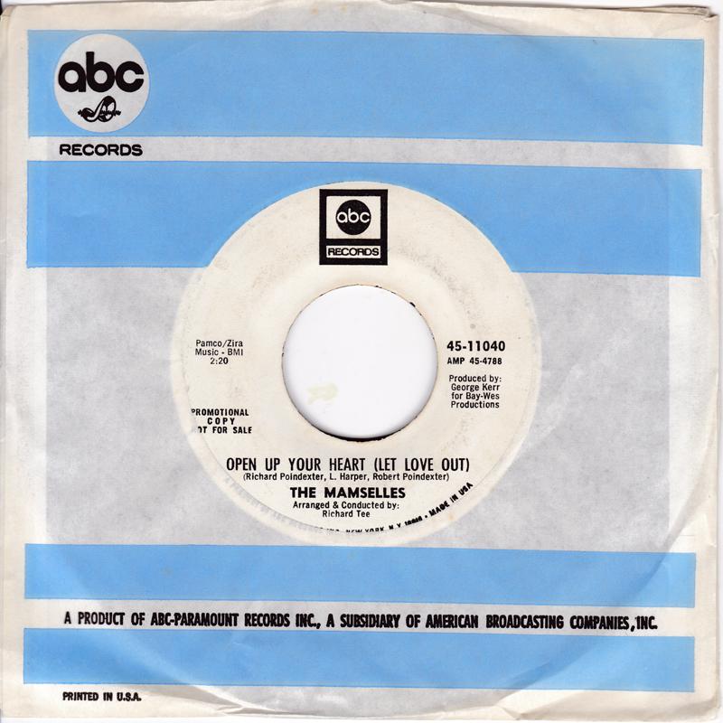 Mamselles - Open Up Your Heart (Let Love In) / It Won't Take Much To Bring Me Back - ABC 11040 DJ 