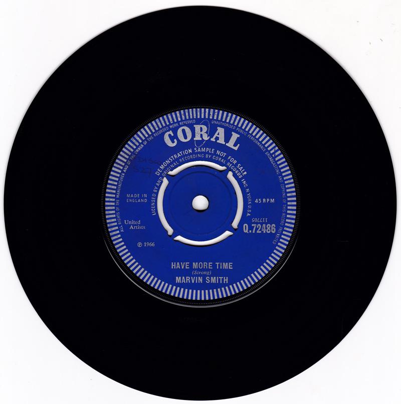 Marvin Smith - Have More Time / Time Stopped - Coral Q.72486 DJ