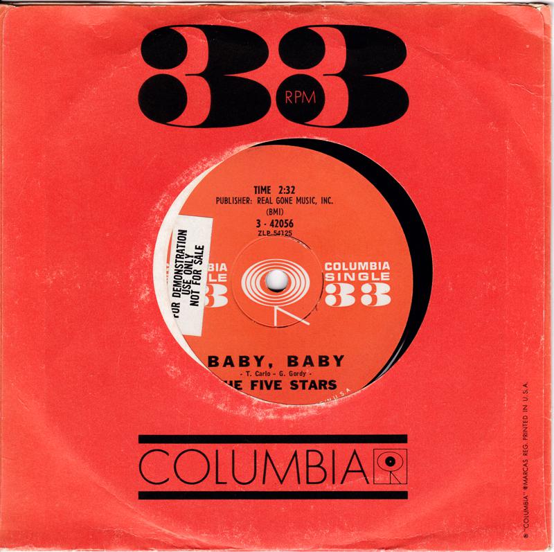 Five Stars - Baby, Baby / Blabber Mouth - Columbia 3-4256 DJ 33rpm 7
