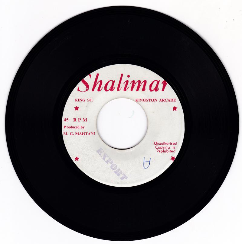 Stranger Cole ‎– I Want To Love You /  Want To Love You (version) - Shalimar 7MW 1968 