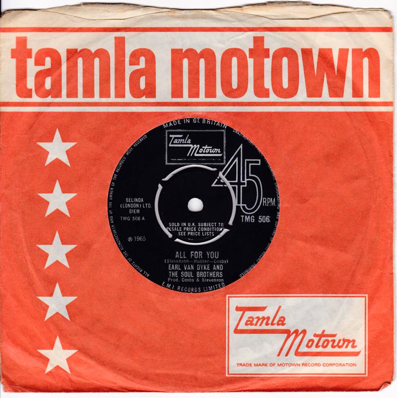 Earl Van Dyke - All For You / Too Many Fish In The Sea - Tamla Motown TMG 506