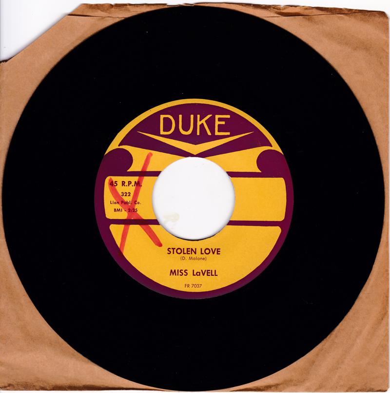 Miss LaVell - Stolen Love / You're The Most - Duke 322