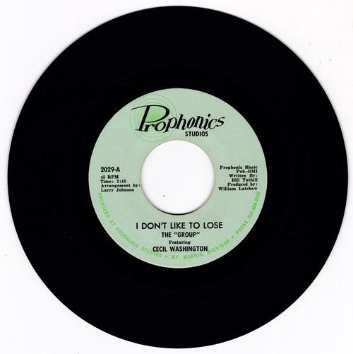 The Group featuring Cecil Washington - I Don't Like To Lose / The Light Of Day - Prophonics 2029 