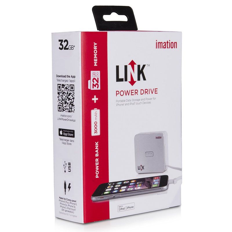Imation iOS 32GB USB Data Storage + 3000mAh Portable 