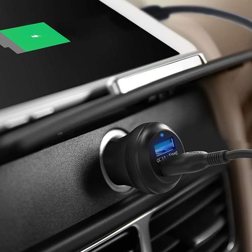 RAVPower 3A 2 Port Quick Charge 3.0 USB Car Charger - Black £10.99