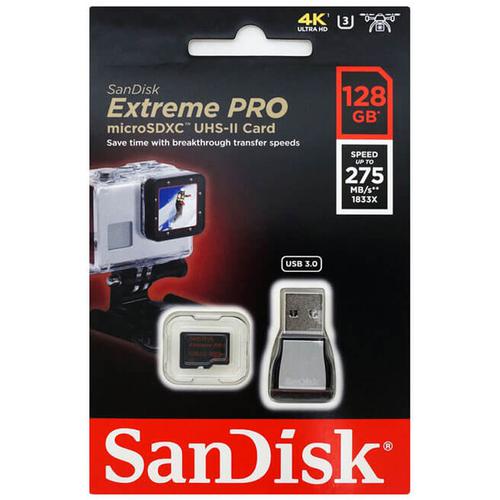 Sandisk 128gb Extreme Pro Micro Sd Card Sdxc Uhs Ii U3 Usb 3 0