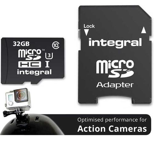 Integral 32GB Action Camera Micro SD Card (SDHC) UHSI U3 90MB/s £13.