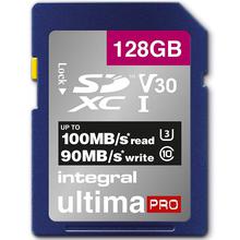 Integral 128GB UltimaPRO V30 Premium SD Card (SDXC) UHS-I U3 - 100MB/s