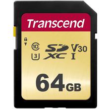 Transcend 64GB 500S V30 SD Card (SDXC) UHS-I U3 - 95MB/s