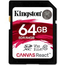 Kingston 64GB Canvas React SD Card (SDXC) - 100MB/s