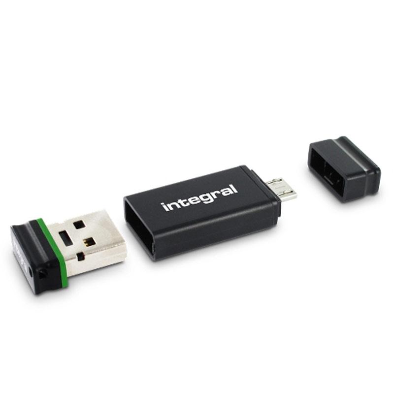 Integral 32GB Fusion USB Flash Drive + OTG Micro USB Adapter £13.99